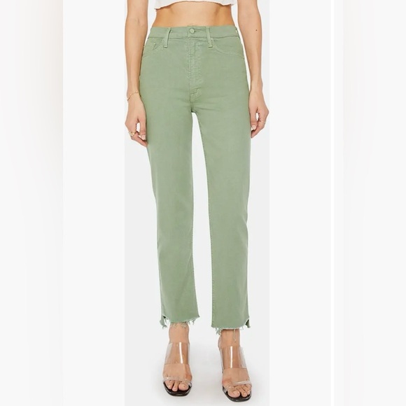 Mother Rider High Waist Step Hem Ankle Straight Leg Jeans - Picture 1 of 14